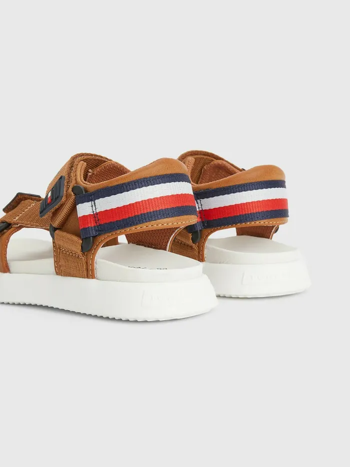 Tommy Hilfiger Fabric Strap Sandals Tobacco Boys Shoes and Accessories Casaul