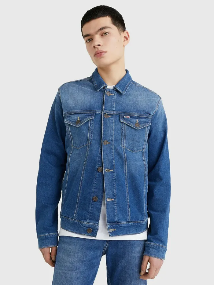 Tommy Hilfiger Faded Stretch Denim Jacket Wilson Mid Blue Stretch Mens Coats and Jackets Sale Tommy Hilfiger Faded Stretch Denim Jacket Wilson Mid Blue Stretch Mens Coats and Jackets Sale