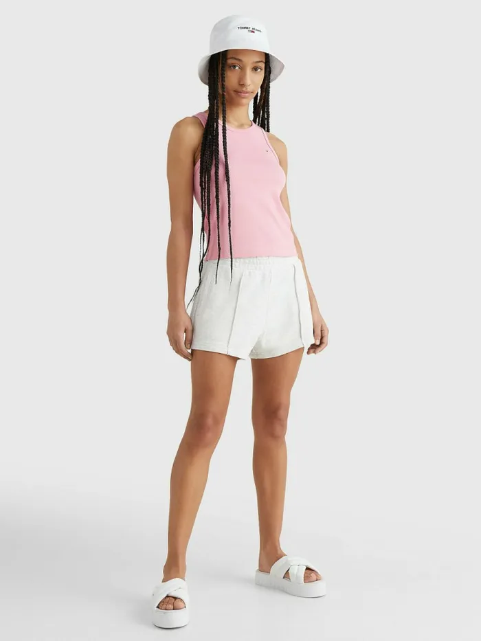 Tommy Hilfiger Feminine Ribbed Tank Top Fresh Pink Womens TShirts Gift 4 You