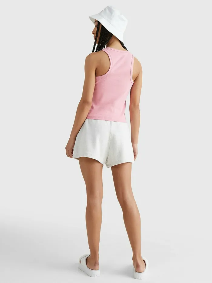 Tommy Hilfiger Feminine Ribbed Tank Top Fresh Pink Womens TShirts Gift 4 You