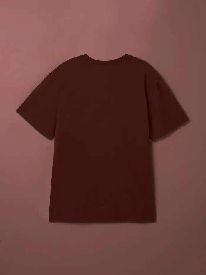 Tommy Hilfiger Festive Tonal Crest TShirt Classic Mahogany Mens TShirts Gift for Friend