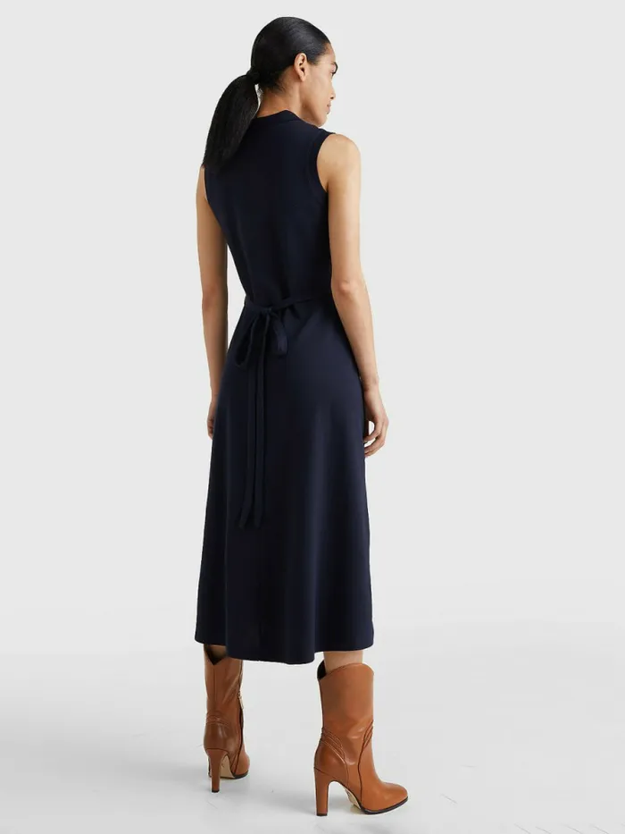 Tommy Hilfiger Fit And Flare Sleeveless Polo Dress Desert Sky Womens Dresses and Jumpsuits On Sale
