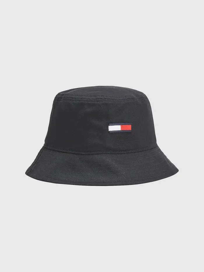 Tommy Hilfiger Flag Embroidery Bucket Hat Black Mens Hats and Scarves Popular Tommy Hilfiger Flag Embroidery Bucket Hat Black Mens Hats and Scarves Popular