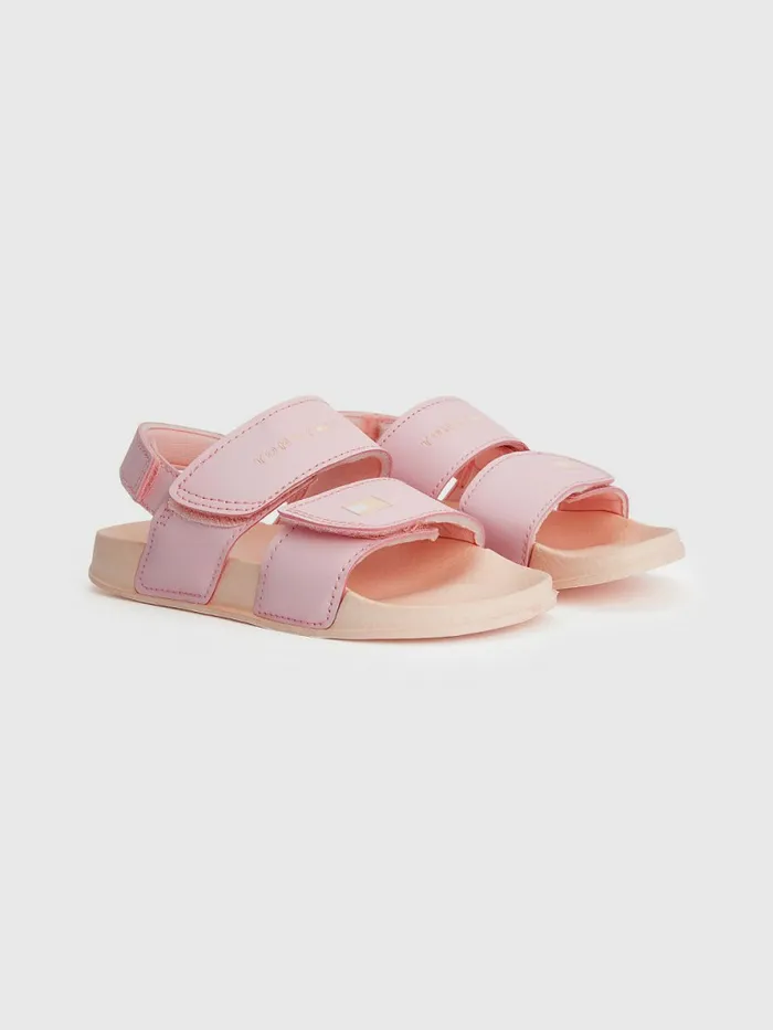 Tommy Hilfiger Flag Hook And Loop Sandals Pink Girls Shoes and Accessories Gift 4 You Tommy Hilfiger Flag Hook And Loop Sandals Pink Girls Shoes and Accessories Gift 4 You