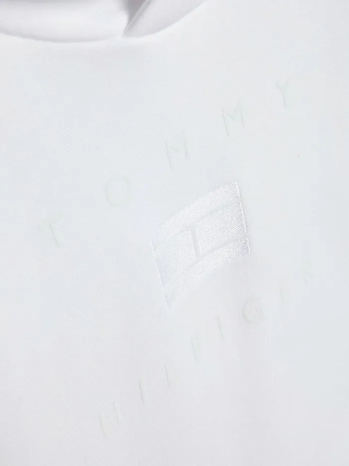 Tommy Hilfiger Flag Logo Hoody White Boys Sweatshirts and Hoodies Popular