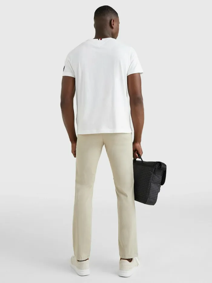 Tommy Hilfiger Flag Patch Sleeve TShirt White Mens TShirts Cheap On Sale