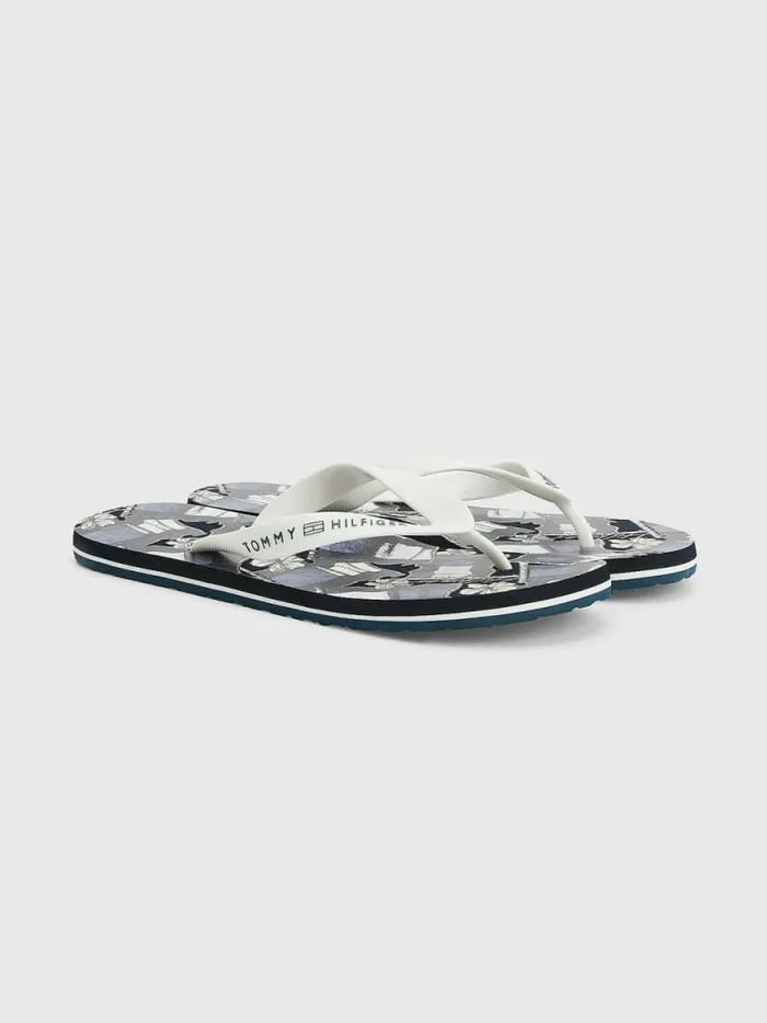 Tommy Hilfiger Flag Print FlipFlops White Mens Sandals Sliders and Flip Flops Online Tommy Hilfiger Flag Print FlipFlops White Mens Sandals Sliders and Flip Flops Online