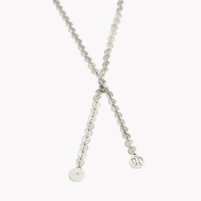 Tommy Hilfiger Flat Disc Necklace Stainless Steel Womens Jewellery