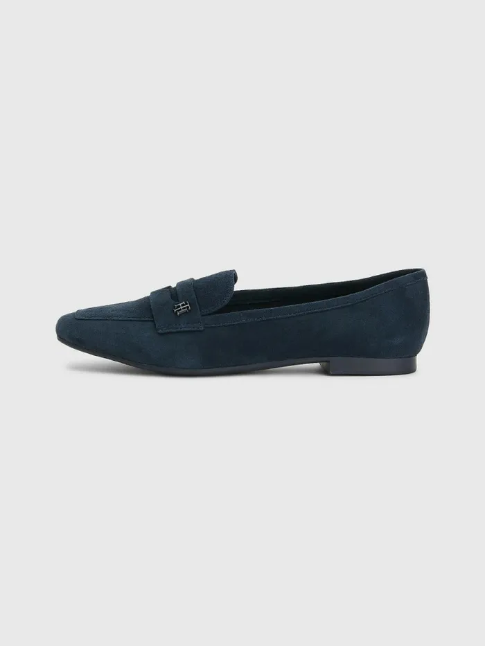 Tommy Hilfiger Flat Suede Loafers Desert Sky Womens Flat Shoes Near Me