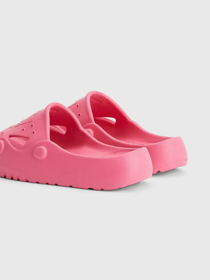 Tommy Hilfiger Flatform Cleat Pool Slides Pink Alert Womens Pumps For Sale