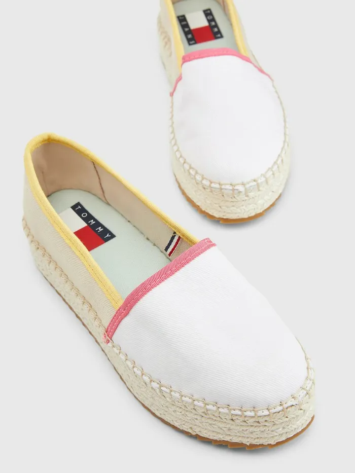 Tommy Hilfiger Flatform Espadrilles Sugarcane Womens Flat Shoes Gift 4 You