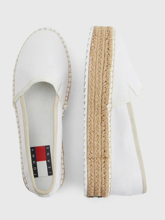 Tommy Hilfiger Flatform Espadrilles White Womens Sandals Sale