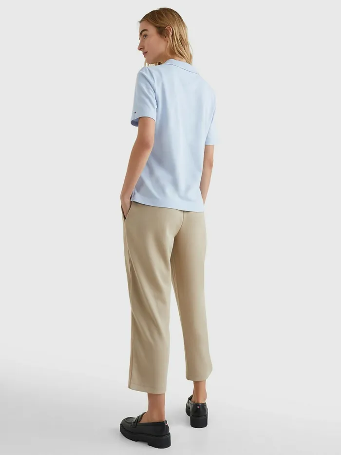 Tommy Hilfiger Flock Flag Polo Breezy Blue Womens Polo Shirts For Sale