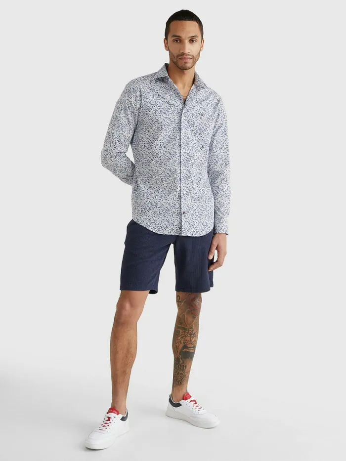 Tommy Hilfiger Floral Regular Fit Shirt Blue Allover Mens Shirts For Sale