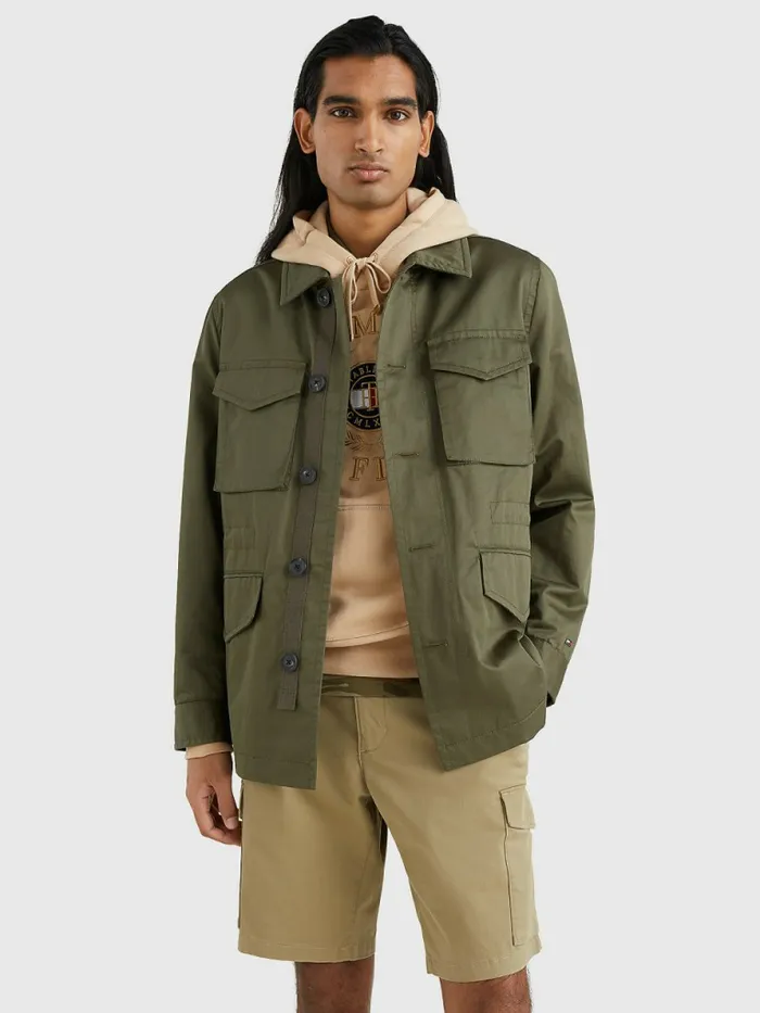 Tommy Hilfiger Four Pocket Field Jacket Army Green Mens Coats and Jackets Near Me Tommy Hilfiger Four Pocket Field Jacket Army Green Mens Coats and Jackets Near Me