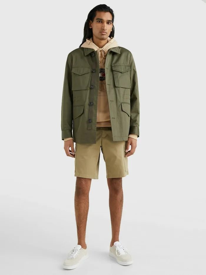 Tommy Hilfiger Four Pocket Field Jacket Army Green Mens Coats and Jackets Near Me