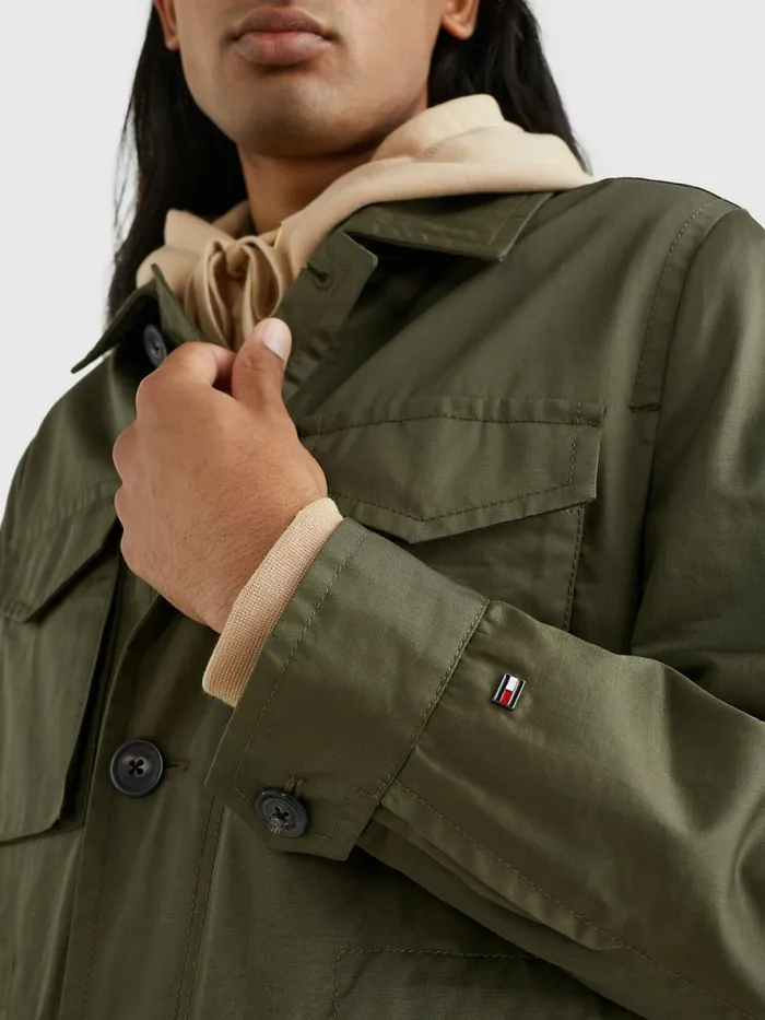 Tommy Hilfiger Four Pocket Field Jacket Army Green Mens Coats and Jackets Near Me