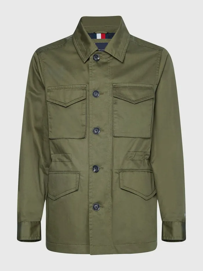 Tommy Hilfiger Four Pocket Field Jacket Army Green Mens Coats and Jackets Near Me