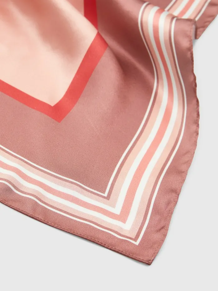 Tommy Hilfiger Fresh Signature Satin Scarf Guava Womens Hats and Scarves Gift 4 You
