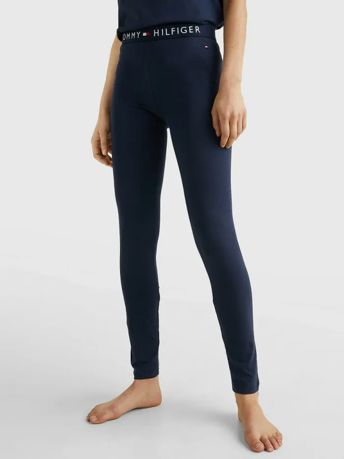 Tommy Hilfiger Full Length Logo Leggings Navy Blazer Womens Lounge and Nightwear Tommy Hilfiger Full Length Logo Leggings Navy Blazer Womens Lounge and Nightwear