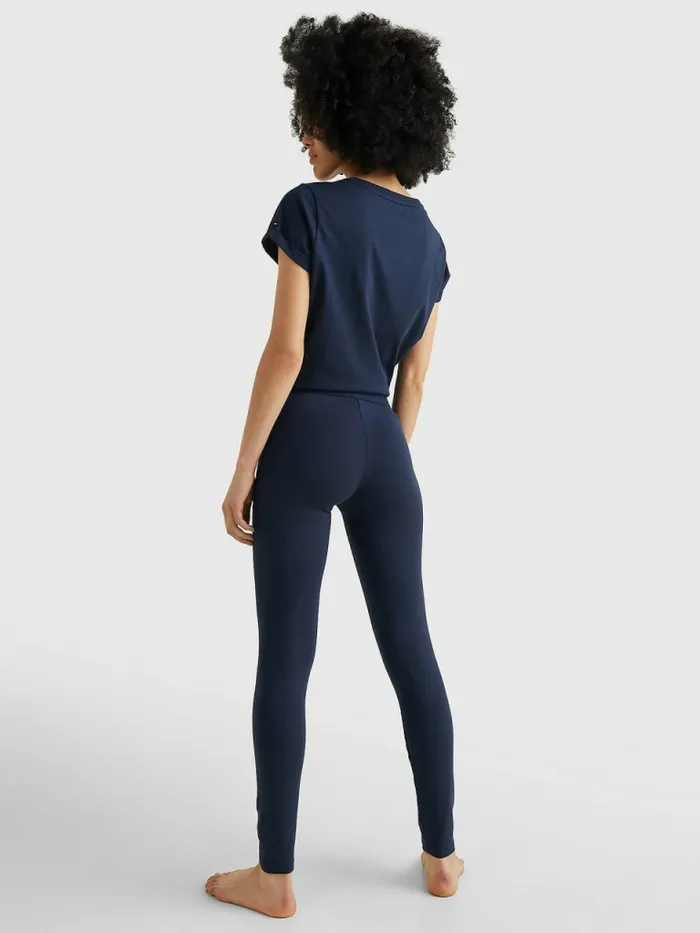Tommy Hilfiger Full Length Logo Leggings Navy Blazer Womens Lounge and Nightwear