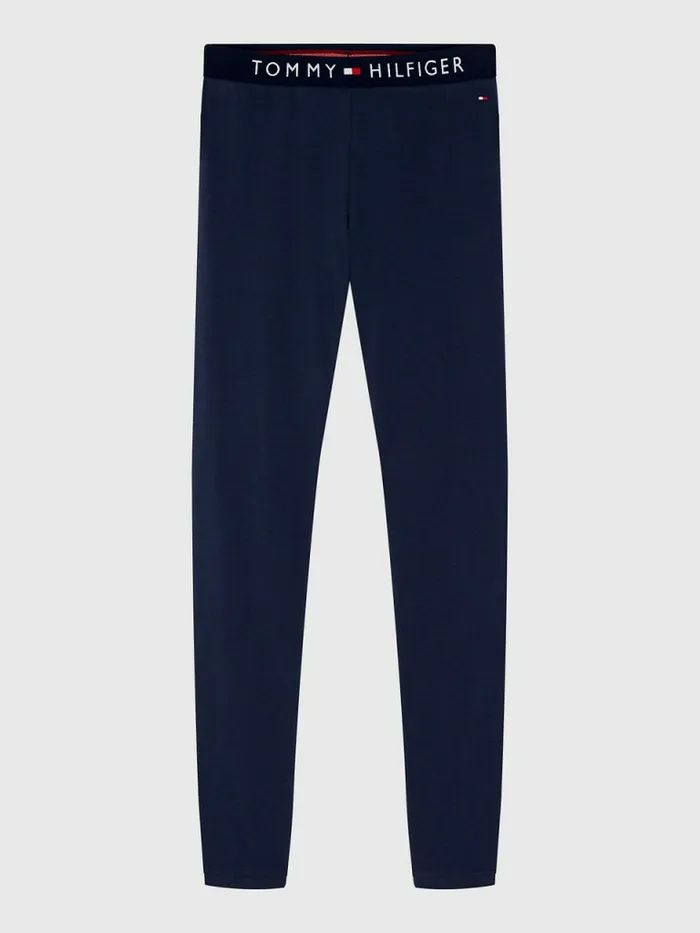 Tommy Hilfiger Full Length Logo Leggings Navy Blazer Womens Lounge and Nightwear