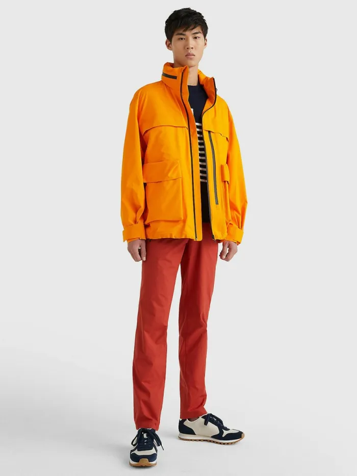 Tommy Hilfiger GoreTex Padded Jacket Hawaiian Orange Mens Coats and Jackets Gift Ideas