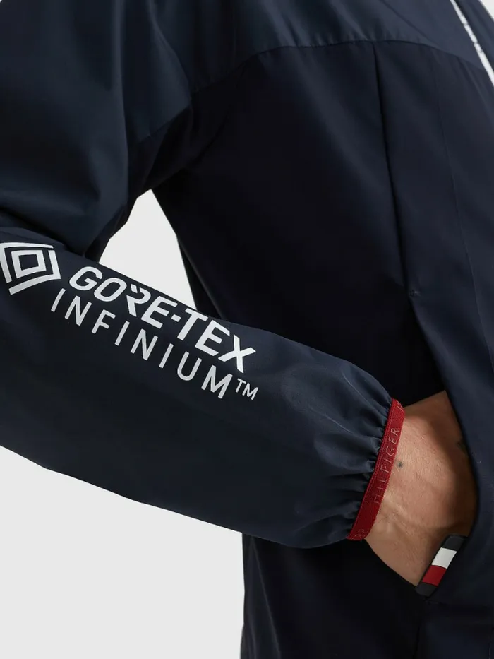 Tommy Hilfiger GoreTex Stand Collar Jacket Desert Sky Mens Coats and Jackets Gift for Friend