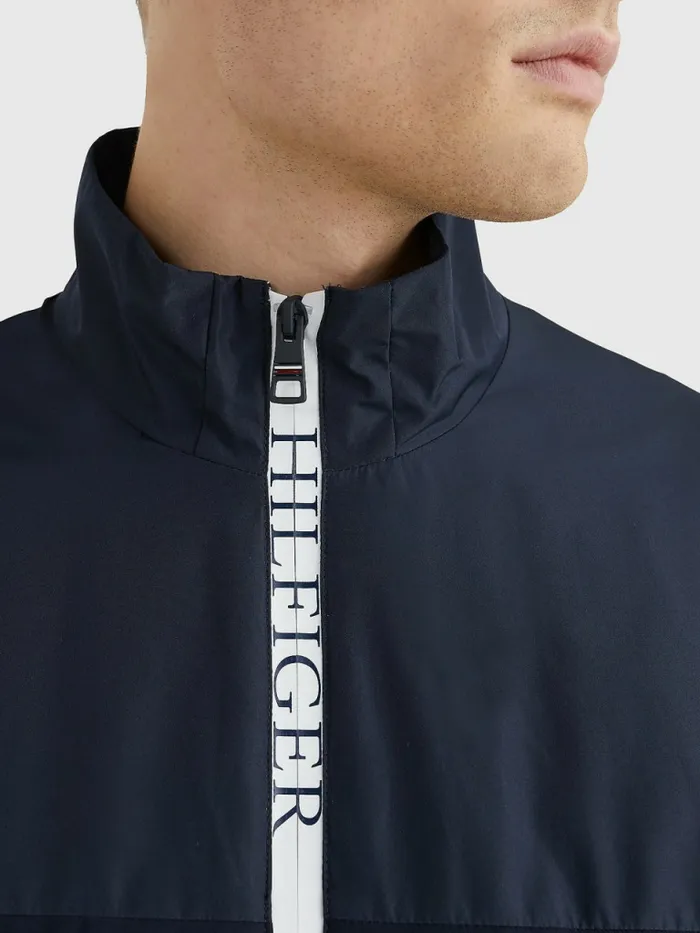 Tommy Hilfiger GoreTex Stand Collar Jacket Desert Sky Mens Coats and Jackets Gift for Friend