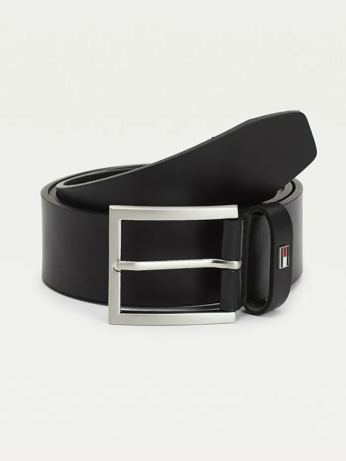 Tommy Hilfiger Hampton Leather Belt Black Mens Belts Gift for Friend