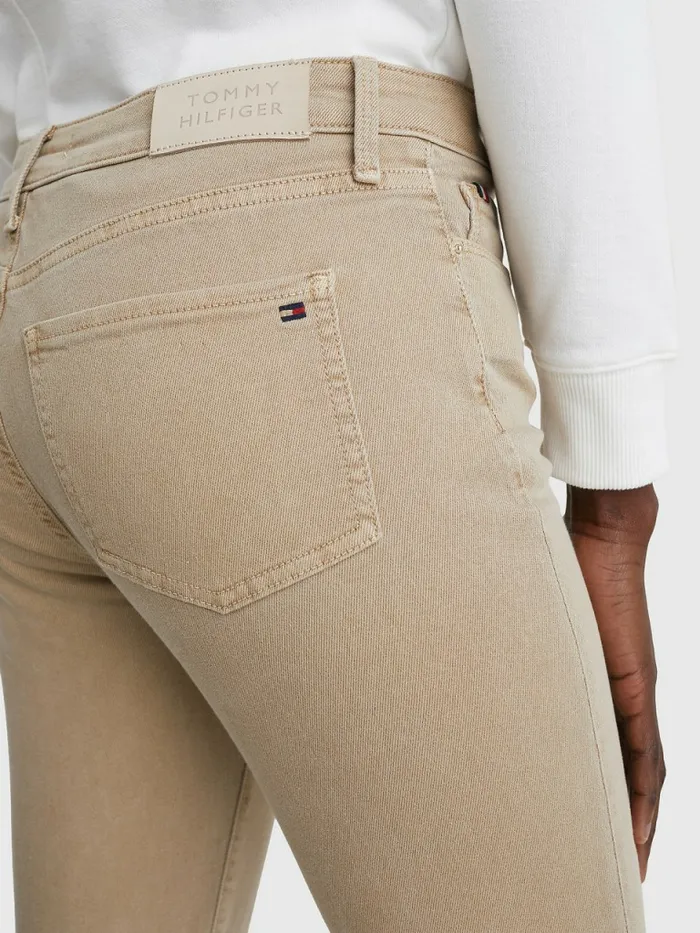 Tommy Hilfiger Harlem High Rise Super Skinny Jeans Beige Womens Jeans Casaul
