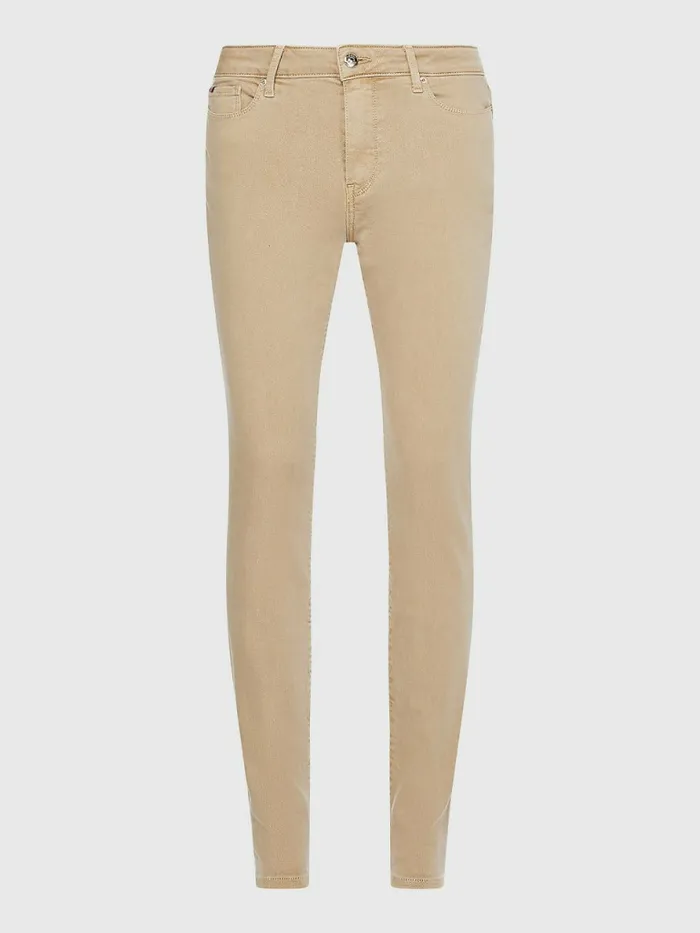 Tommy Hilfiger Harlem High Rise Super Skinny Jeans Beige Womens Jeans Casaul