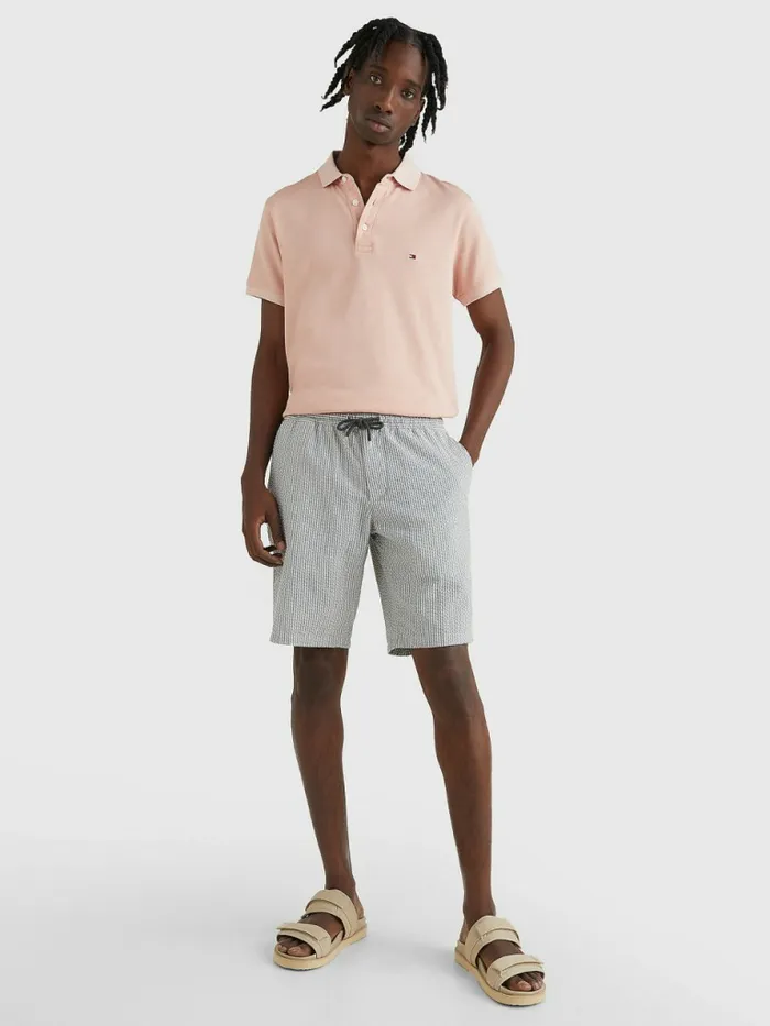 Tommy Hilfiger Harlem Ithaca Stripe Relaxed Fit Shorts Charcoal Blue Mens Shorts Gift 4 You