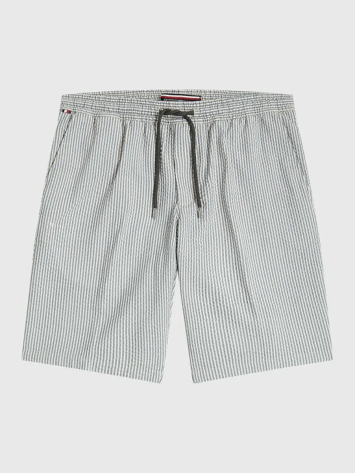 Tommy Hilfiger Harlem Ithaca Stripe Relaxed Fit Shorts Charcoal Blue Mens Shorts Gift 4 You
