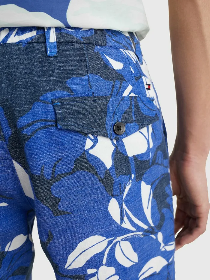 Tommy Hilfiger Harlem Modern Floral Relaxed Chino Shorts Twilight Indigo Mens Shorts On Sale