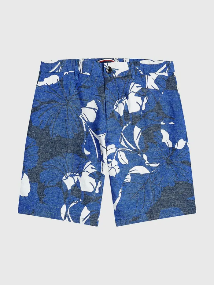 Tommy Hilfiger Harlem Modern Floral Relaxed Chino Shorts Twilight Indigo Mens Shorts On Sale