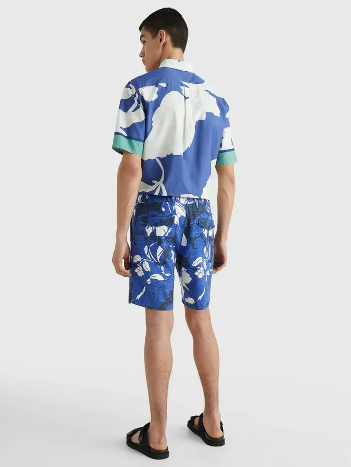 Tommy Hilfiger Harlem Modern Floral Relaxed Chino Shorts Twilight Indigo Mens Shorts On Sale