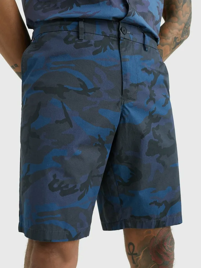Tommy Hilfiger Harlem Relaxed Camo Print Chino Shorts Faded Indigo Mens Shorts Fashion Tommy Hilfiger Harlem Relaxed Camo Print Chino Shorts Faded Indigo Mens Shorts Fashion