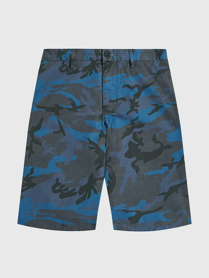 Tommy Hilfiger Harlem Relaxed Camo Print Chino Shorts Faded Indigo Mens Shorts Fashion