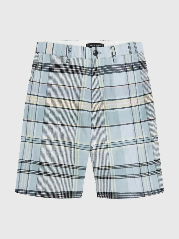 Tommy Hilfiger Harlem Relaxed Madras Check Shorts Lofty Blue Mens Shorts Gift 4 You
