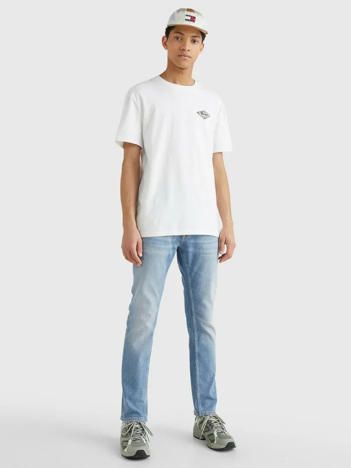 Tommy Hilfiger Hawaiian Logo Print TShirt White Mens TShirts Online
