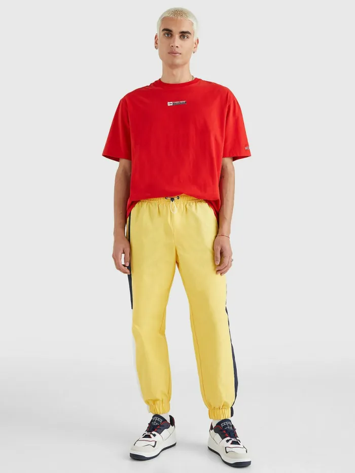Tommy Hilfiger Heritage Organic Cotton Logo Patch TShirt Deep Crimson Mens TShirts Cheap On Sale