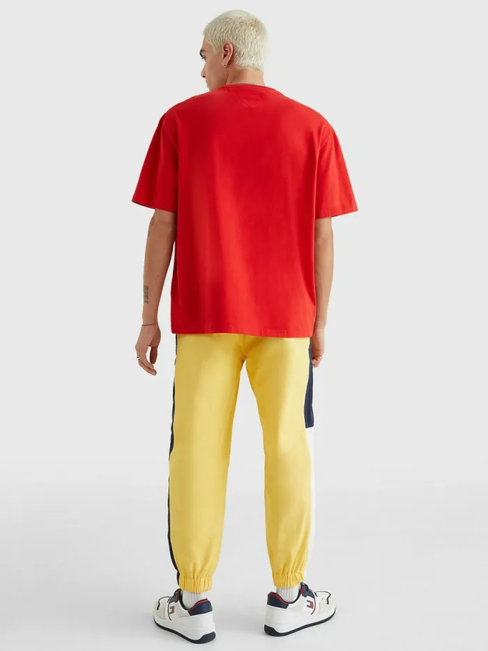 Tommy Hilfiger Heritage Organic Cotton Logo Patch TShirt Deep Crimson Mens TShirts Cheap On Sale