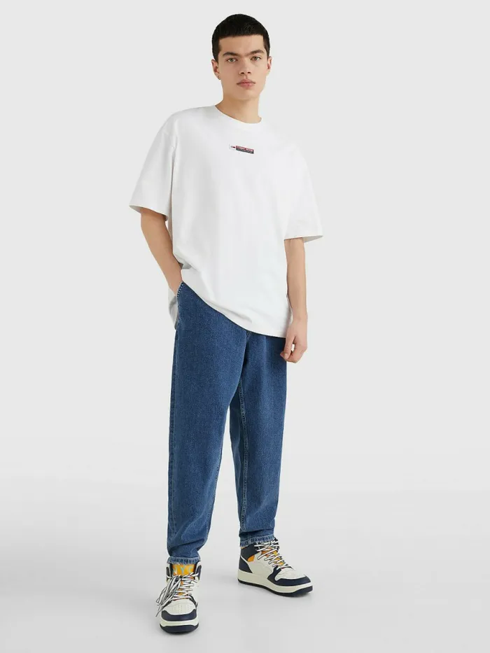Tommy Hilfiger Heritage Organic Cotton Logo Patch TShirt White Mens TShirts For Sale