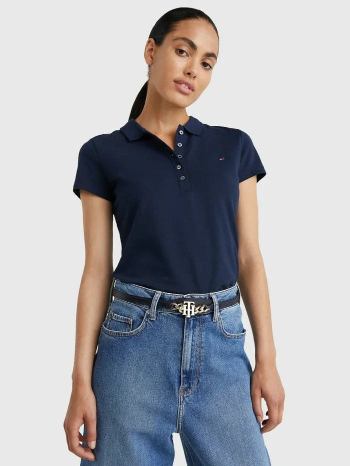 Tommy Hilfiger Heritage Slim Fit Polo Shirt Midnight Womens Polo Shirts For Sale Tommy Hilfiger Heritage Slim Fit Polo Shirt Midnight Womens Polo Shirts For Sale