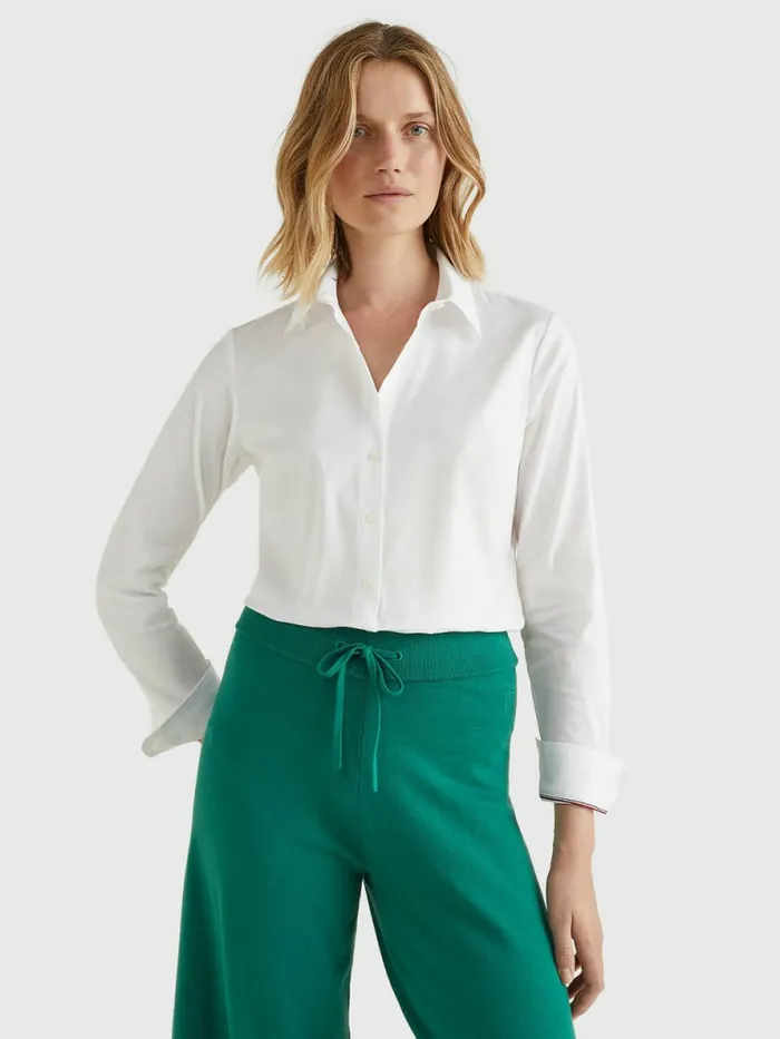 Tommy Hilfiger Heritage Slim Fit Shirt Classic White Womens Shirts and Blouses Popular Tommy Hilfiger Heritage Slim Fit Shirt Classic White Womens Shirts and Blouses Popular