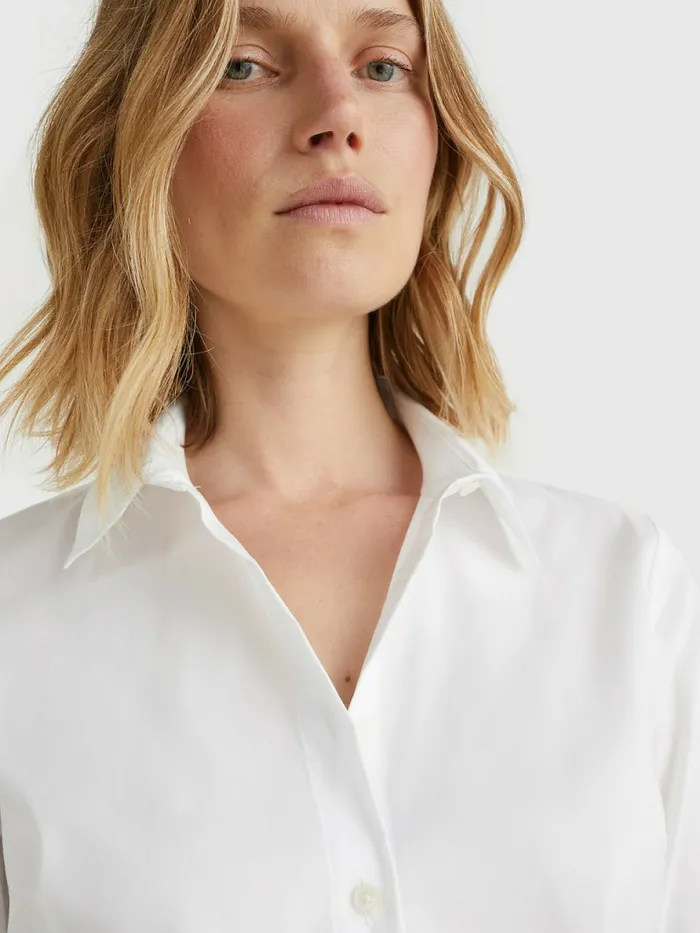 Tommy Hilfiger Heritage Slim Fit Shirt Classic White Womens Shirts and Blouses Popular