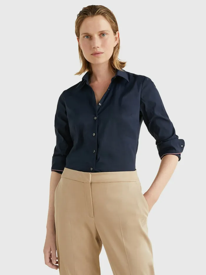 Tommy Hilfiger Heritage Slim Fit Shirt Midnight Womens Essentials
