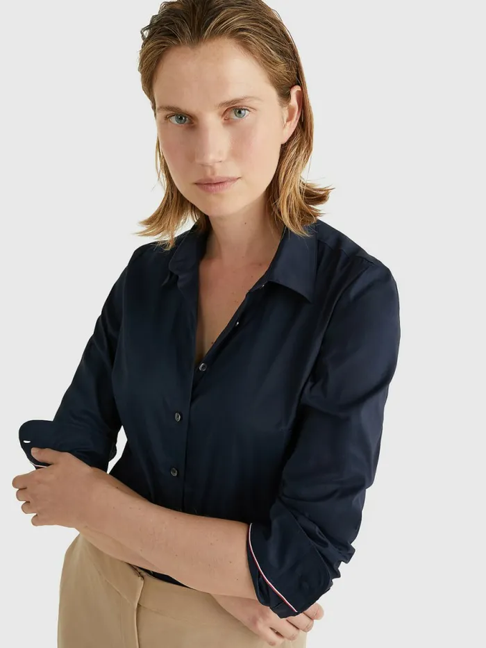 Tommy Hilfiger Heritage Slim Fit Shirt Midnight Womens Essentials