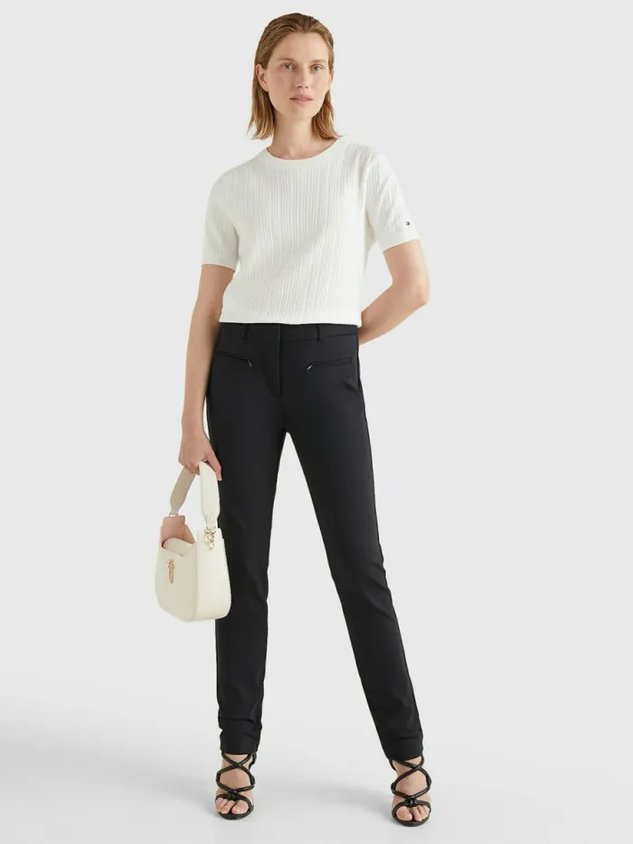 Tommy Hilfiger Heritage Slim Fit Trousers Masters Black Womens Essentials